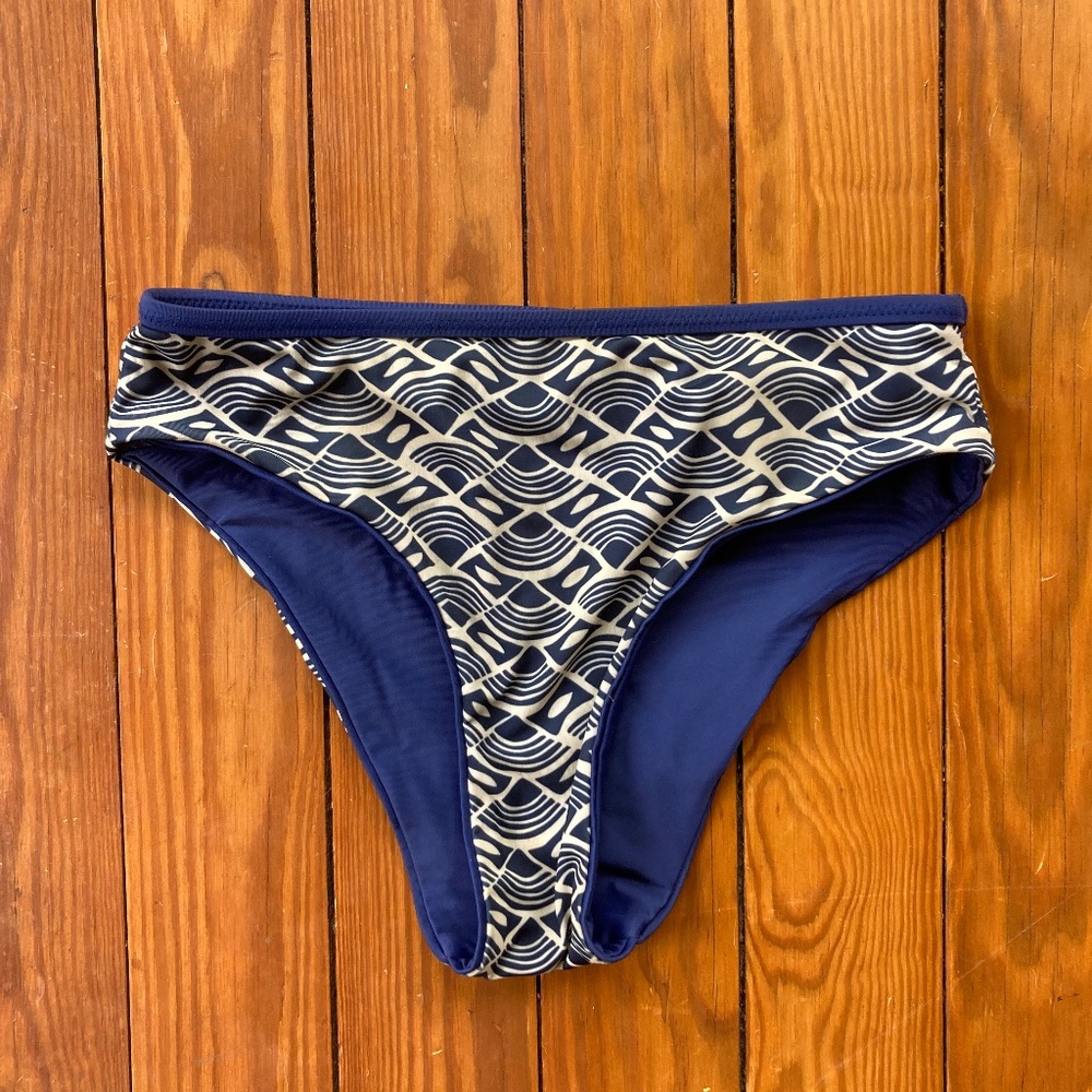 Seea bikini bottom small reversible navy blue
